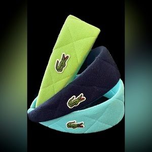 Lacoste Authentic headband set if 3 Brand New condition